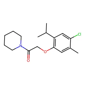 2-(4-Chloro-5-methyl-2-propan-2-ylphenoxy)-1-piperidin-1-ylethanone structure