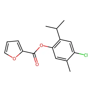 4-Chloro-2-isopropyl-5-methylphenyl 2-furoate structure