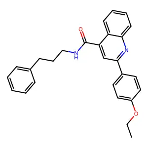 2-(4-ethoxyphenyl)-N-(3-phenylpropyl)-4-quinolinecarboxamide structure