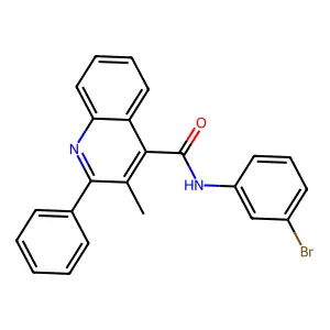 N-(3-bromophenyl)-3-methyl-2-phenyl-4-quinolinecarboxamide structure