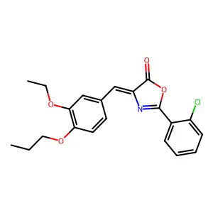 2-(2-chlorophenyl)-4-(3-ethoxy-4-propoxybenzylidene)-1,3-oxazol-5(4H)-one structure