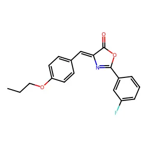 2-(3-fluorophenyl)-4-(4-propoxybenzylidene)-1,3-oxazol-5(4H)-one structure