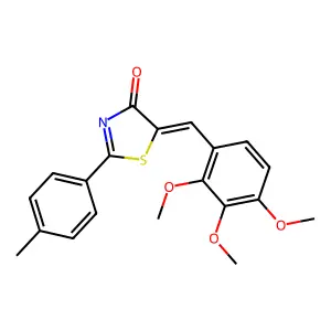 2-(4-methylphenyl)-5-(2,3,4-trimethoxybenzylidene)-1,3-thiazol-4(5H)-one structure