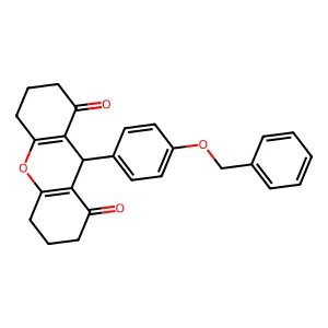 9-(4-phenylmethoxyphenyl)-3,4,5,6,7,9-hexahydro-2H-xanthene-1,8-dione structure