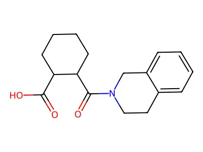 2-(1,2,3,4-Tetrahydroisoquinoline-2-carbonyl)cyclohexanecarboxylic acid structure