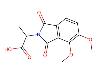 2-(4,5-Dimethoxy-1,3-dioxoisoindolin-2-yl)propanoic acid structure