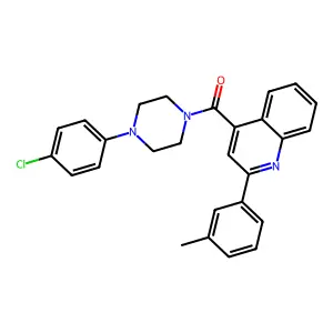 [4-(4-Chlorophenyl)piperazin-1-yl]-[2-(3-methylphenyl)quinolin-4-yl]methanone structure