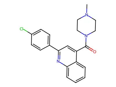 [2-(4-Chlorophenyl)-4-quinolyl](4-methylpiperazino)methanone structure