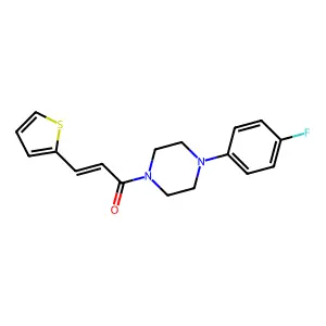 1-(4-Fluorophenyl)-4-[3-(2-thienyl)acryloyl]piperazine structure