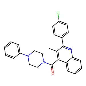 [2-(4-Chlorophenyl)-3-methylquinolin-4-yl]-(4-phenylpiperazin-1-yl)methanone structure