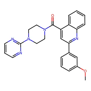 [2-(3-Methoxyphenyl)quinolin-4-yl]-(4-pyrimidin-2-ylpiperazin-1-yl)methanone structure