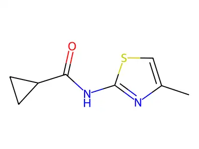 N-(4-methyl-1,3-thiazol-2-yl)cyclopropanecarboxamide structure