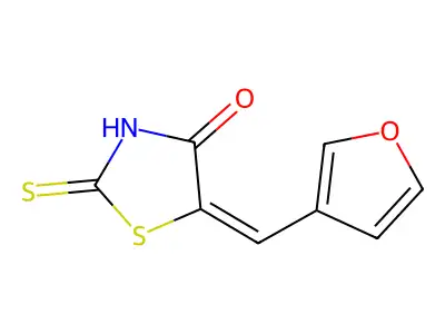 4-Thiazolidinone, 5-(3-furanylmethylene)-2-thioxo- structure