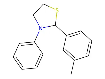 2-(3-Methylphenyl)-3-phenyl-1,3-thiazolidine structure