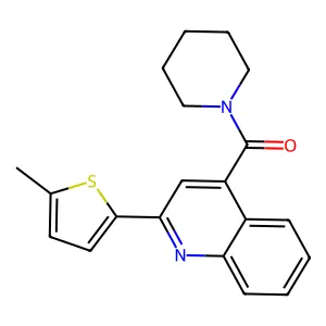 2-(5-Methyl-2-thienyl)-4-(1-piperidinylcarbonyl)quinoline structure