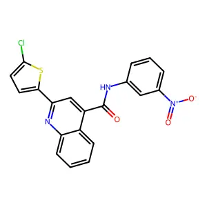 2-(5-chloro-2-thienyl)-N-{3-nitrophenyl}-4-quinolinecarboxamide structure