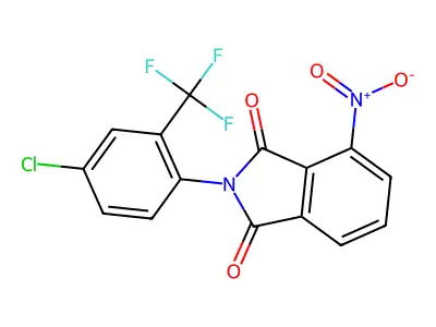 2-[4-Chloro-2-(trifluoromethyl)phenyl]-4-nitroisoindole-1,3-dione structure
