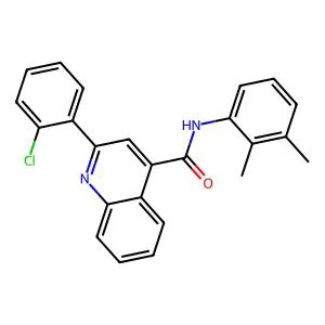 2-(2-chlorophenyl)-N-(2,3-dimethylphenyl)quinoline-4-carboxamide structure