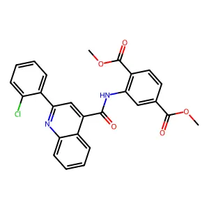 Dimethyl 2-({[2-(2-chlorophenyl)-4-quinolinyl]carbonyl}amino)terephthalate structure