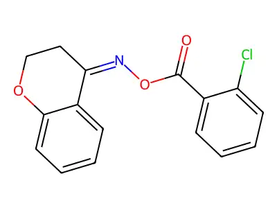 2,3-dihydro-4H-chromen-4-one O-(2-chlorobenzoyl)oxime structure