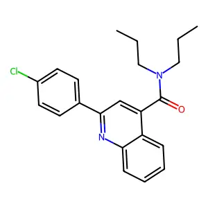 2-(4-chlorophenyl)-N,N-dipropyl-4-quinolinecarboxamide structure