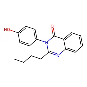 2-butyl-3-(4-hydroxyphenyl)quinazolin-4(3H)-one structure