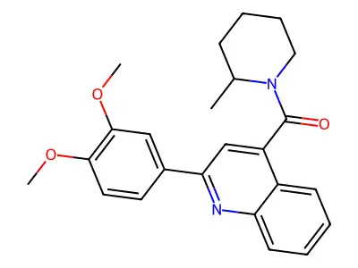 [2-(3,4-Dimethoxyphenyl)quinolin-4-yl]-(2-methylpiperidin-1-yl)methanone structure