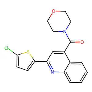 [2-(5-Chlorothiophen-2-yl)quinolin-4-yl]-morpholin-4-ylmethanone structure