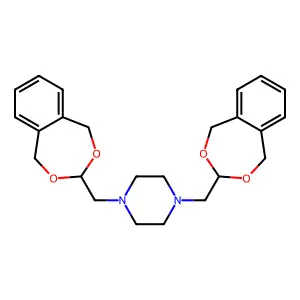 1,4-Bis(1,5-dihydro-2,4-benzodioxepin-3-ylmethyl)piperazine structure