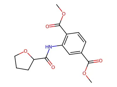 Dimethyl 2-(oxolane-2-carbonylamino)benzene-1,4-dicarboxylate structure