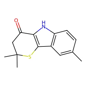 2,2,8-Trimethyl-3,5-dihydrothiopyrano[3,2-b]indol-4-one structure
