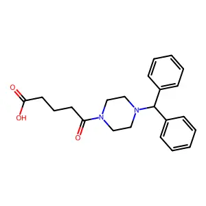 5-(4-Benzhydrylpiperazin-1-yl)-5-oxopentanoic acid structure
