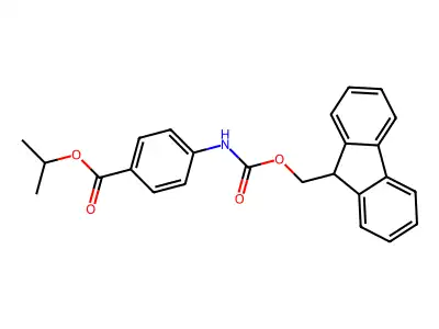 isopropyl 4-{[(9H-fluoren-9-ylmethoxy)carbonyl]amino}benzoate structure
