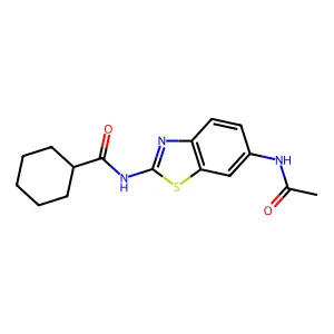 Cyclohexanecarboxamide, N-[6-(acetylamino)-2-benzothiazolyl]- structure