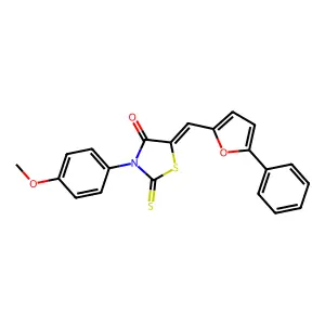 3-(4-Methoxyphenyl)-5-[(5-phenyl-2-furanyl)methylene]-2-thioxo-4-thiazolidinone structure