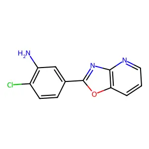 2-Chloro-5-oxazolo[4,5-b]pyridin-2-yl-phenylamine structure