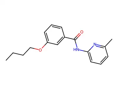 3-butoxy-N-(6-methylpyridin-2-yl)benzamide structure