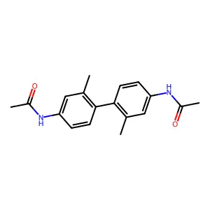 3,3'-dimethyl-N,N'-diacetylbenzidine structure