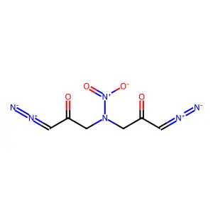 2-Propanone, 1,1'-nitroiminobis(3-diazo- structure