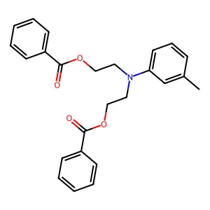 Ethanol, 2,2'-((3-methylphenyl)imino)bis-, 1,1'-dibenzoate structure