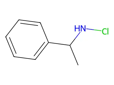 N-(1-Phenylethyl)hypochlorous amide structure
