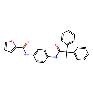 N-[4-(2,2-diphenylpropanoylamino)phenyl]furan-2-carboxamide structure