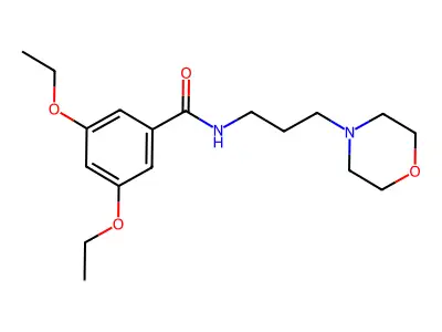 3,5-diethoxy-N-(3-morpholin-4-ylpropyl)benzamide structure