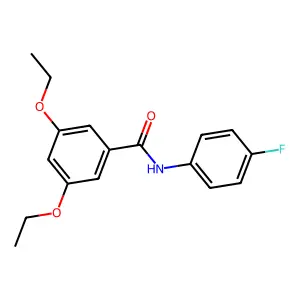 3,5-diethoxy-N-(4-fluorophenyl)benzamide structure