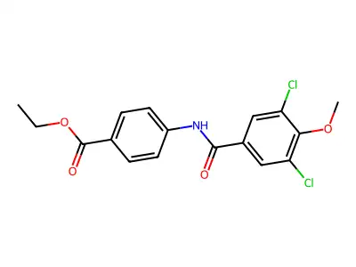 Ethyl 4-[(3,5-dichloro-4-methoxyphenyl)carbonylamino]benzoate structure