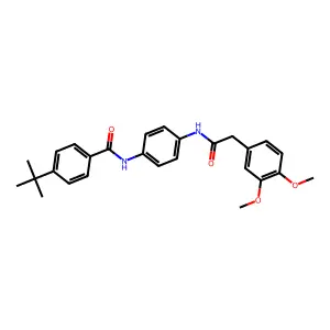4-tert-butyl-N-(4-{[(3,4-dimethoxyphenyl)acetyl]amino}phenyl)benzamide structure