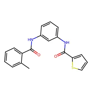N-(3-(2-methylbenzamido)phenyl)thiophene-2-carboxamide structure
