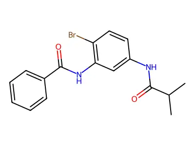 N-[2-bromo-5-(2-methylpropanoylamino)phenyl]benzamide structure
