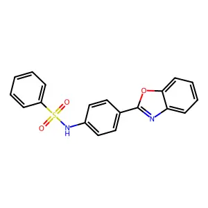 N-[4-(1,3-benzoxazol-2-yl)phenyl]benzenesulfonamide structure