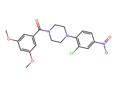 [4-(2-Chloro-4-nitrophenyl)piperazin-1-yl]-(3,5-dimethoxyphenyl)methanone structure